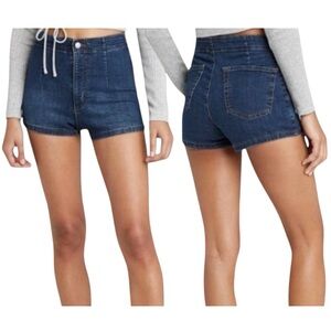 Wild Fable High Waist 70’s Inspired Retro Style Women's Blue Denim Shorts
